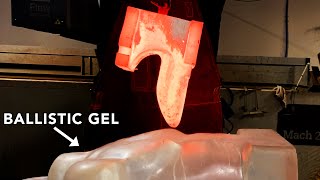 2000 Degree Anvil vs Ballistic Gel Torso [upl. by Nnylarak]