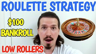 Roulette Strategy For Low Rollers  Professional Gambler Plays Roulette quotLIVEquot With A 100 Bankroll [upl. by Ebag]