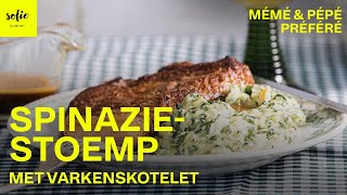 Lekkere spinaziestoemp met varkenskotelet  Sofie Dumont [upl. by Moyna]